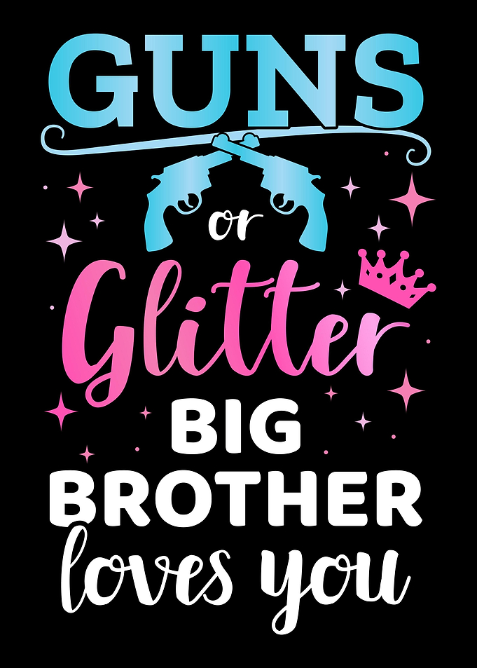 Gender reveal guns glitter