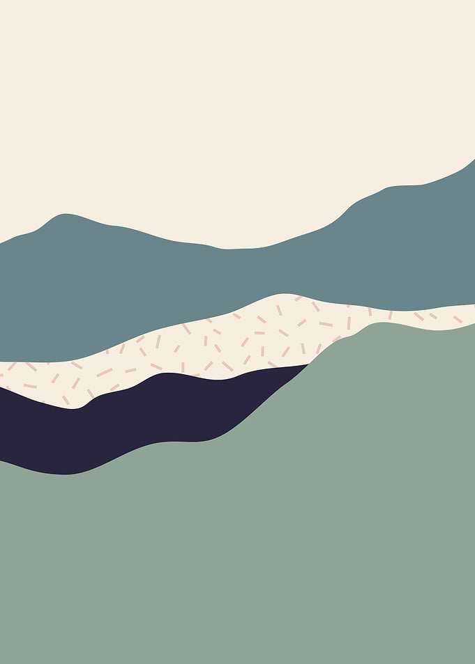 Green mountains and Sky