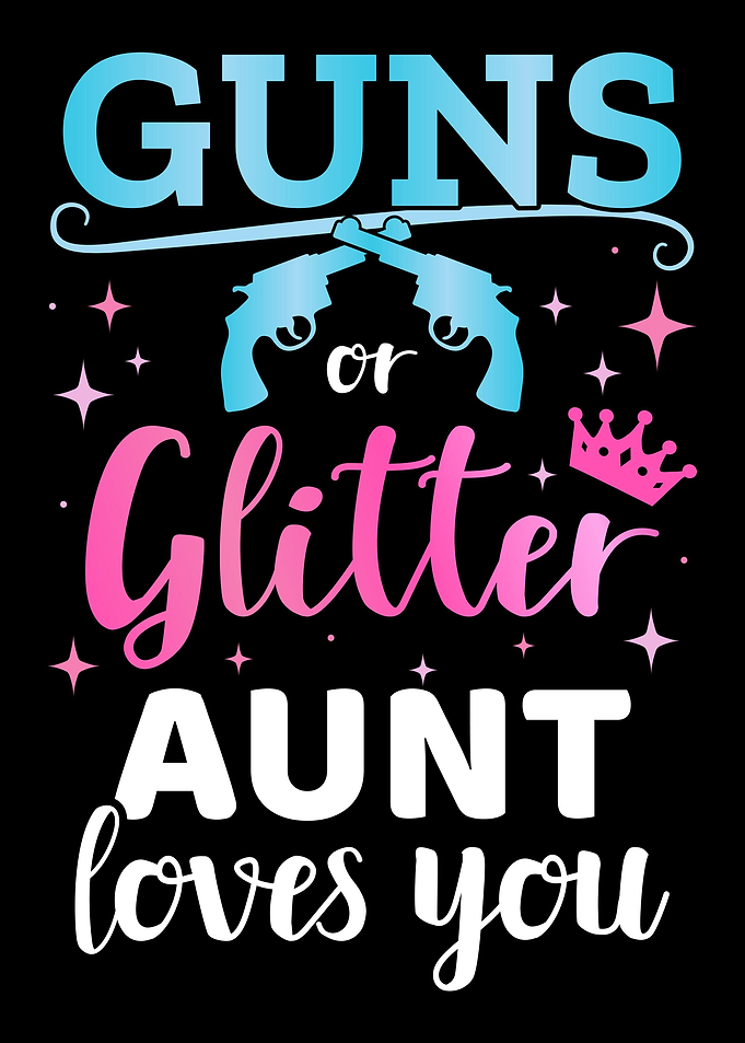 Gender reveal guns or glit