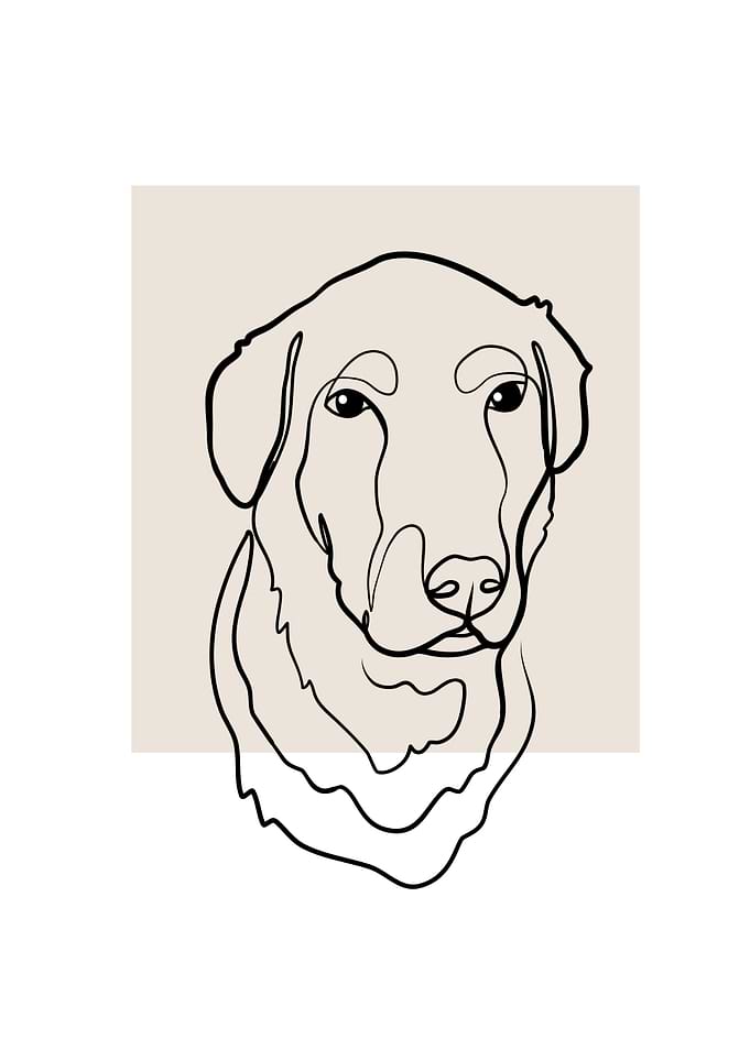 Dog One Line Art Minimalis