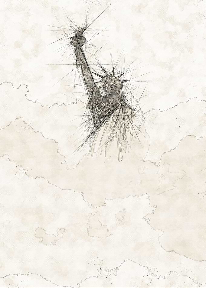 Abstract Statue Of Liberty