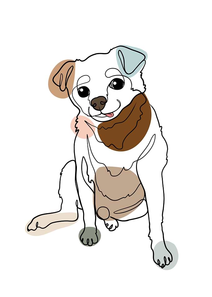 Dog One Line Art Minimalis