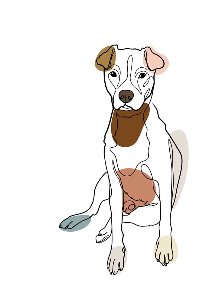 Dog One Line Art Minimalis