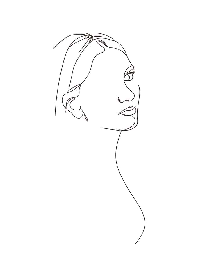 Elegant woman art portrait