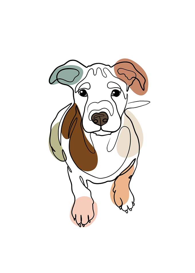 Dog One Line Art Minimalis