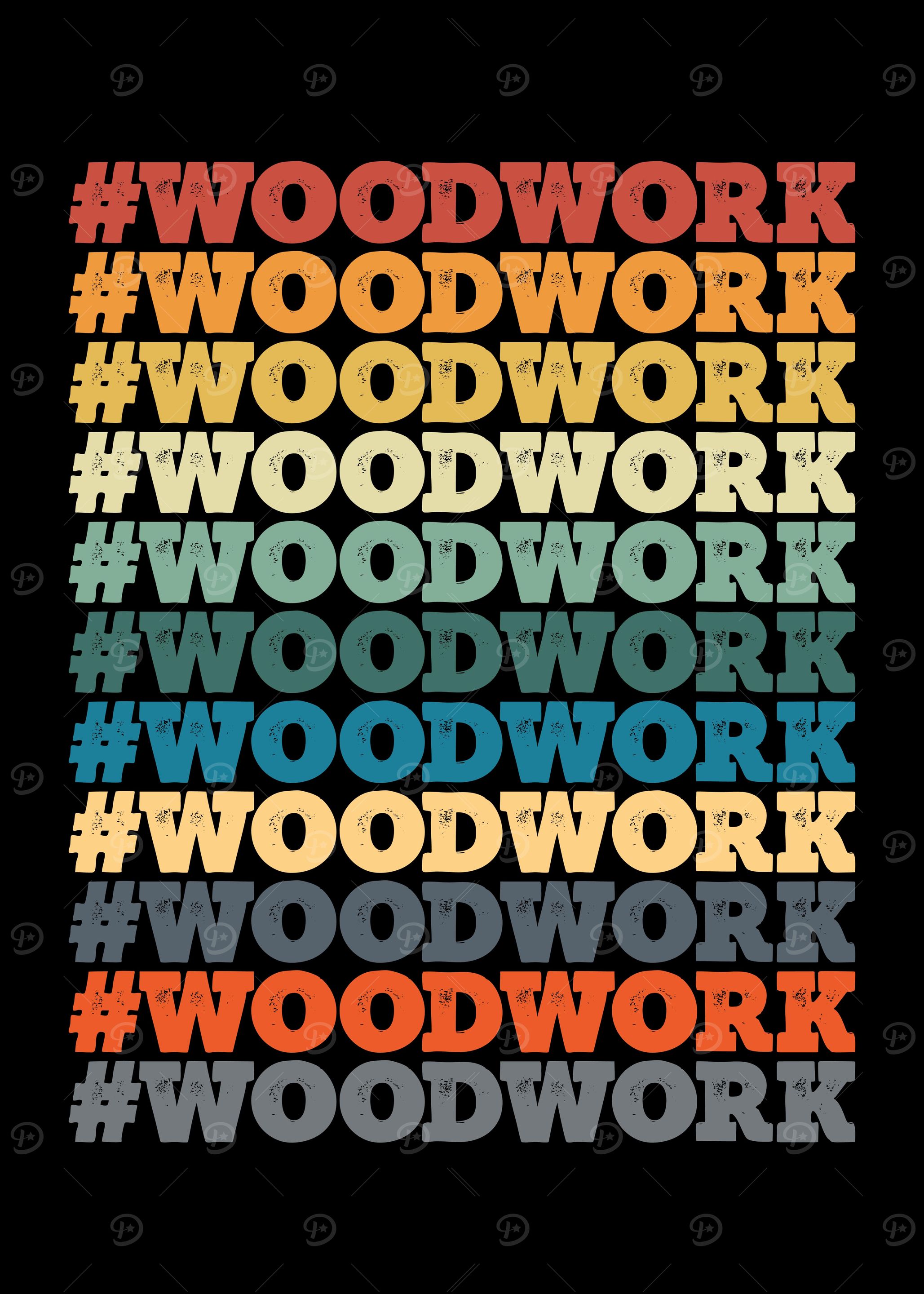 Woodwork in colorful color
