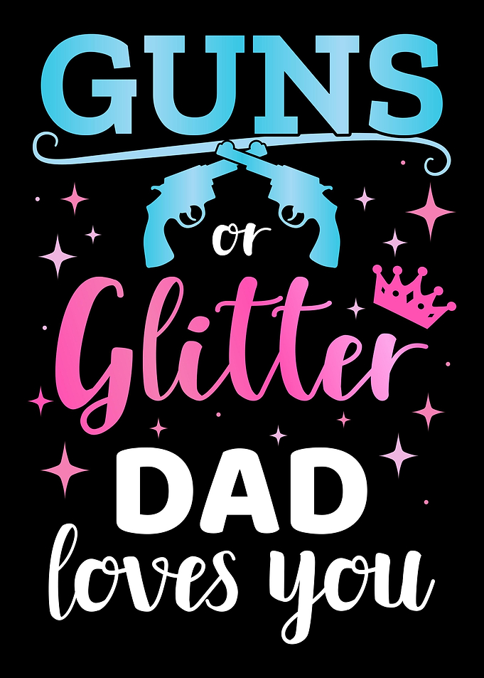 Gender reveal guns or glit