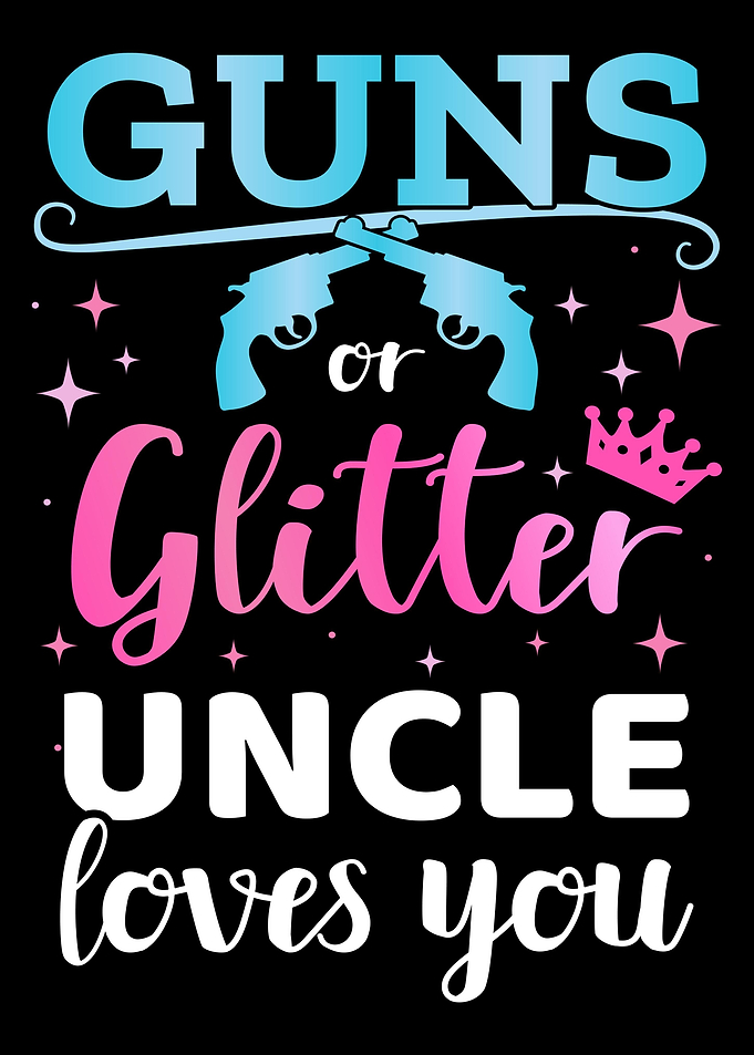 Gender reveal guns or glit