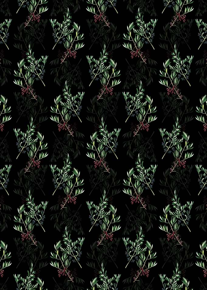 Floral Wild Olive Pattern