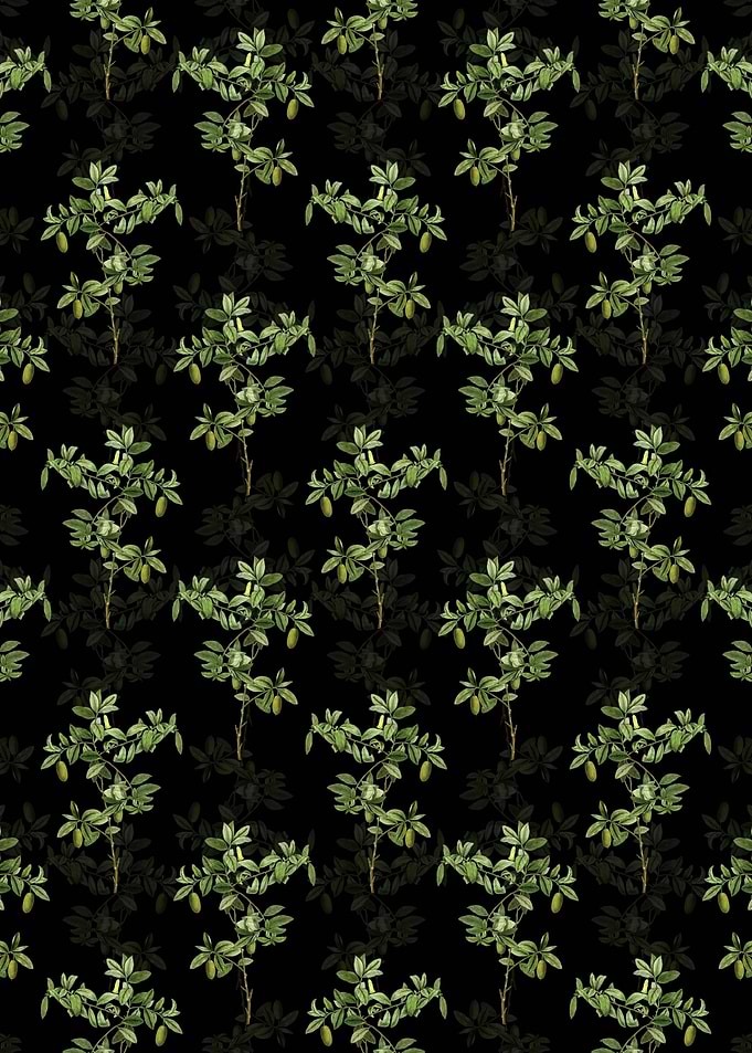 Floral Apple Berry Pattern