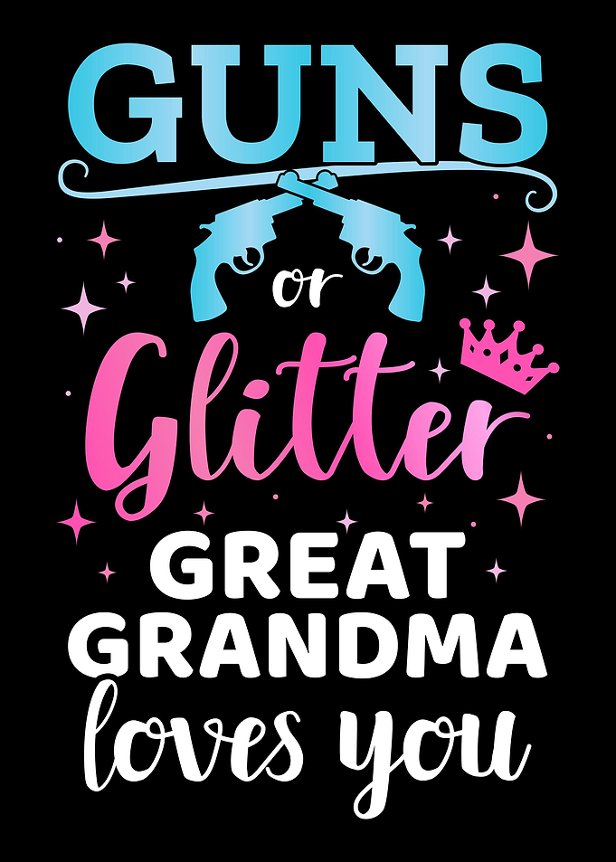 Gender reveal guns or glit