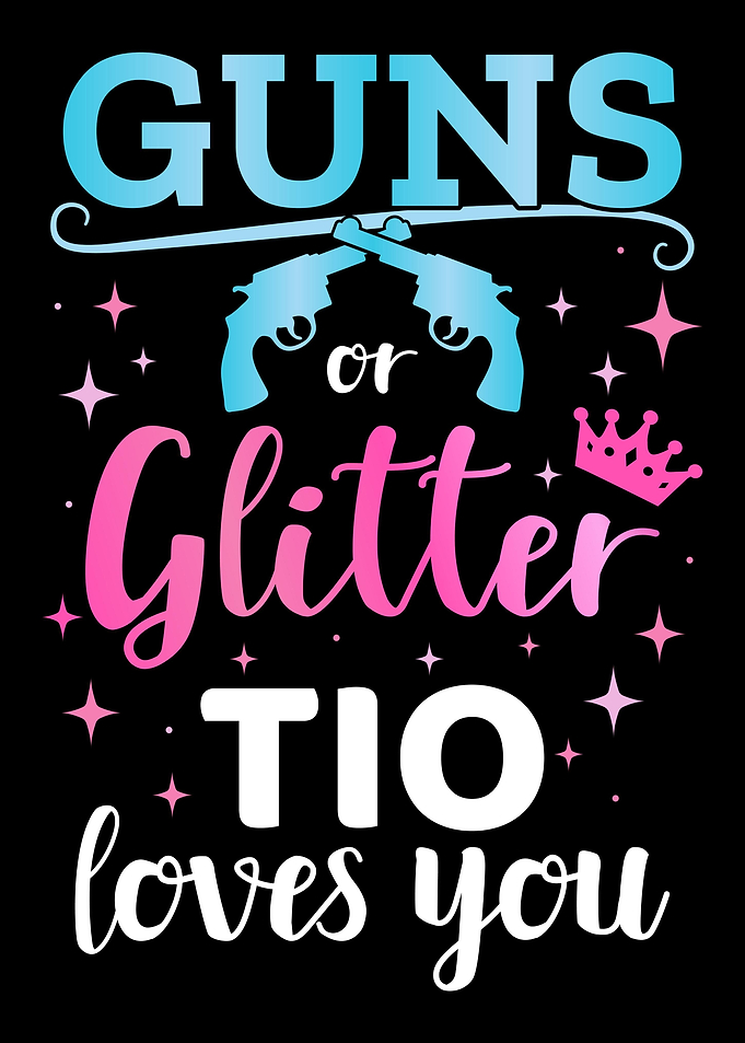 Gender reveal guns or glit