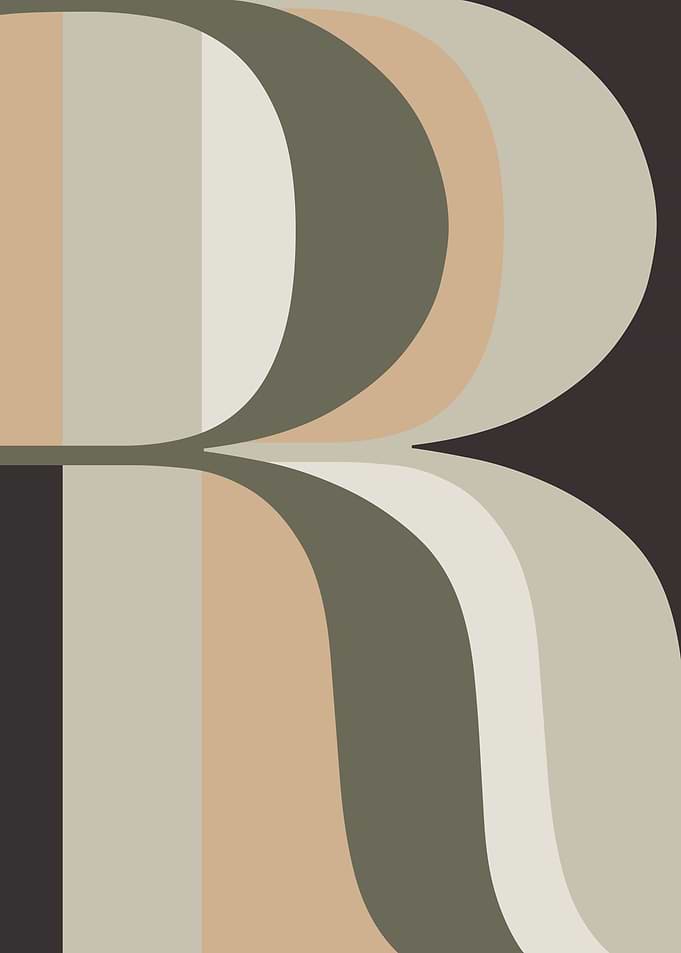 R letter painting
