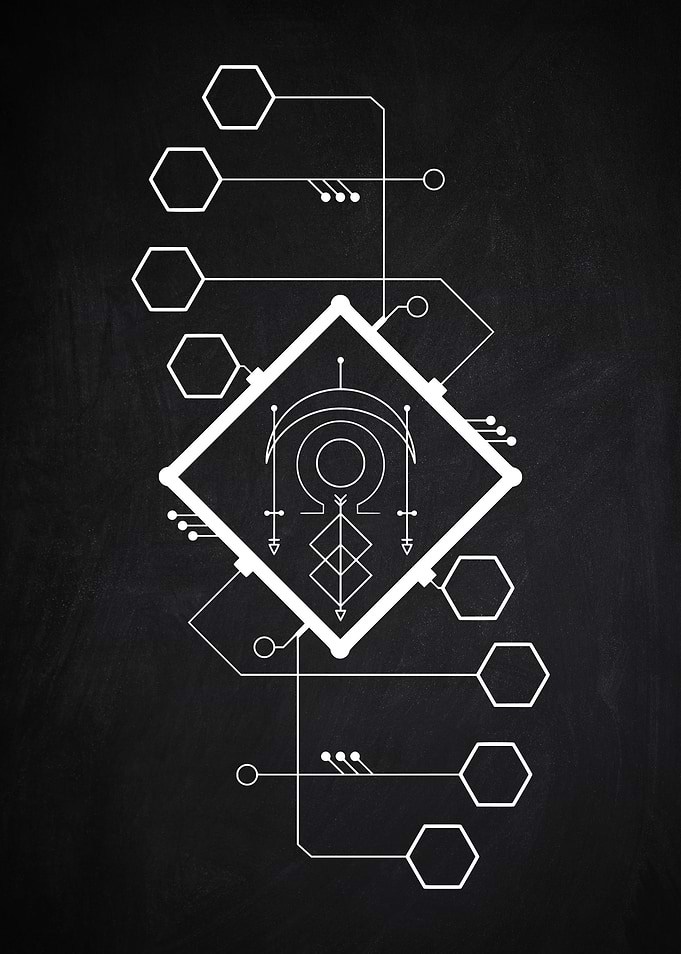 White Helix Alchemy Symbol
