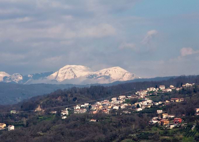Mountain town Andalo aweso