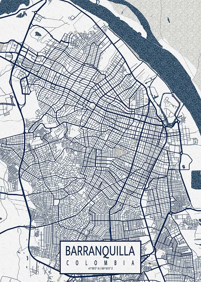 Barranquilla Map Coastal