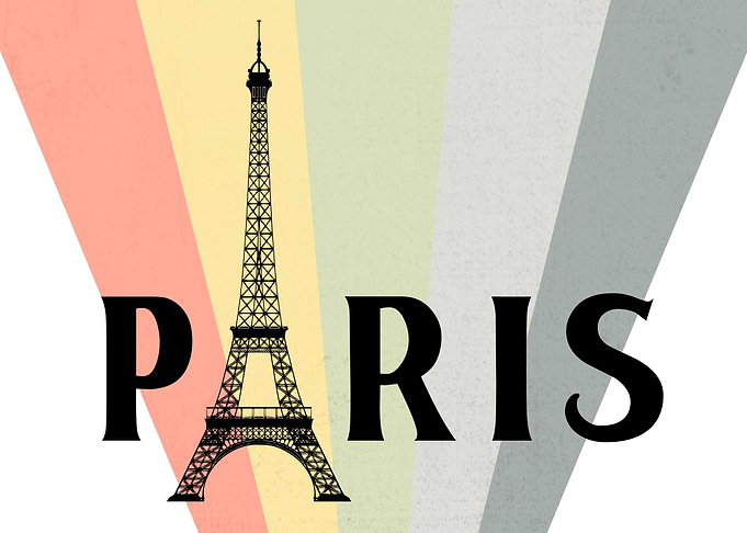 Paris Retro Rainbow