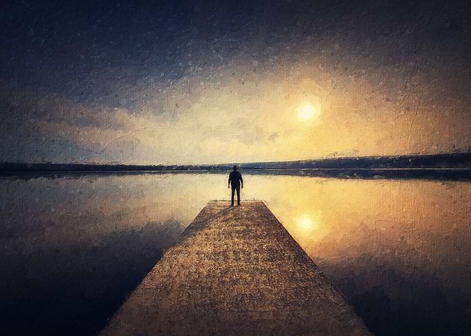 a person on the pier