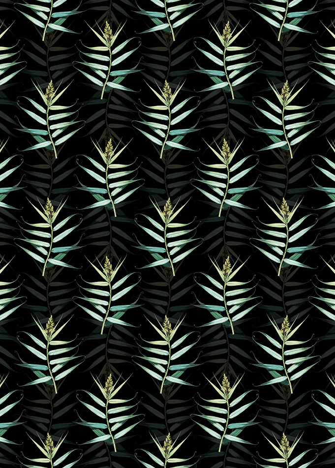 Floral Bush Cane Pattern