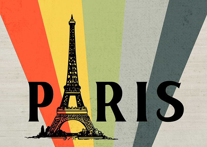 Paris Vintage Rainbow