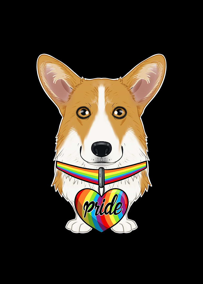Welsh Corgi LGBTQ Flag