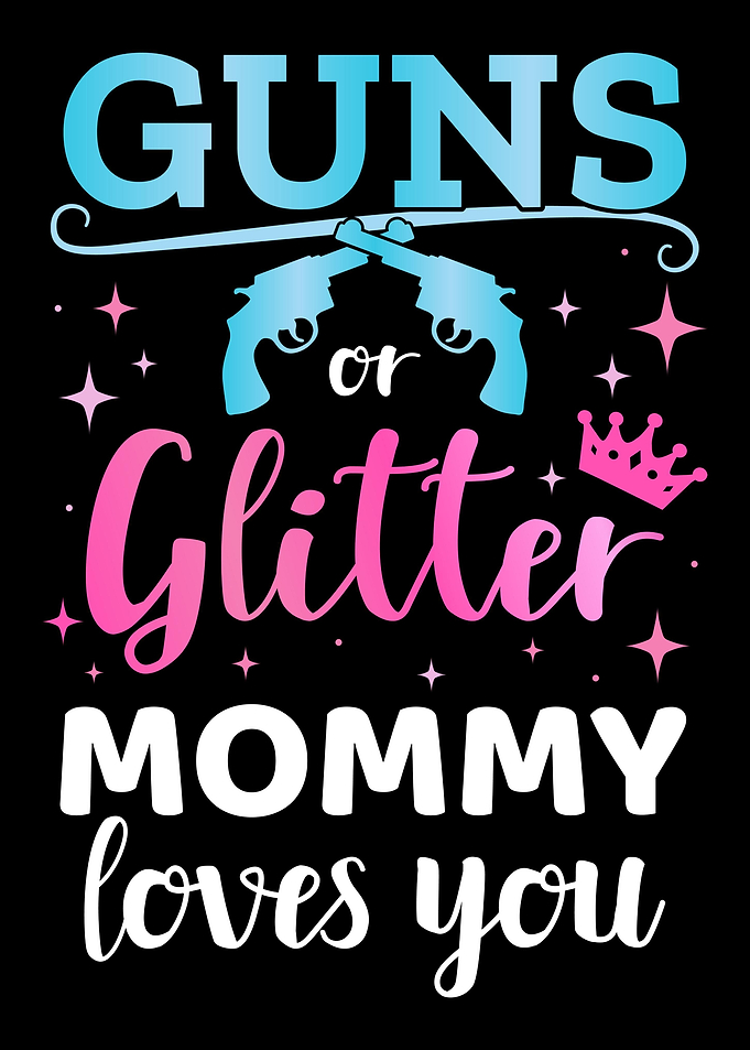 Gender reveal guns or glit
