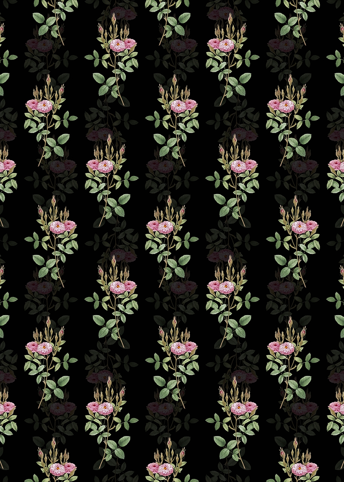 Mossy Pompon Rose Pattern