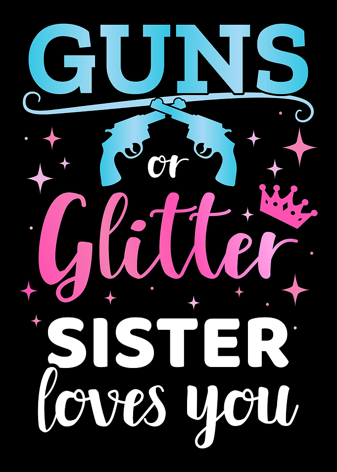 Gender reveal guns or glit