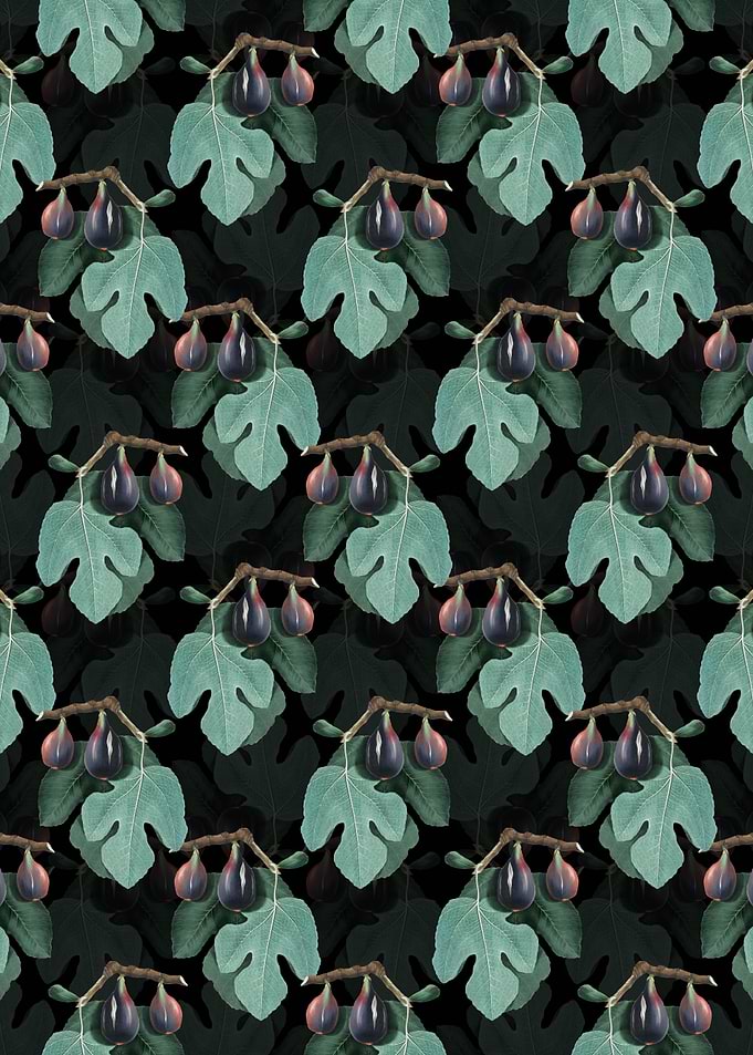 Vintage Floral Fig Pattern