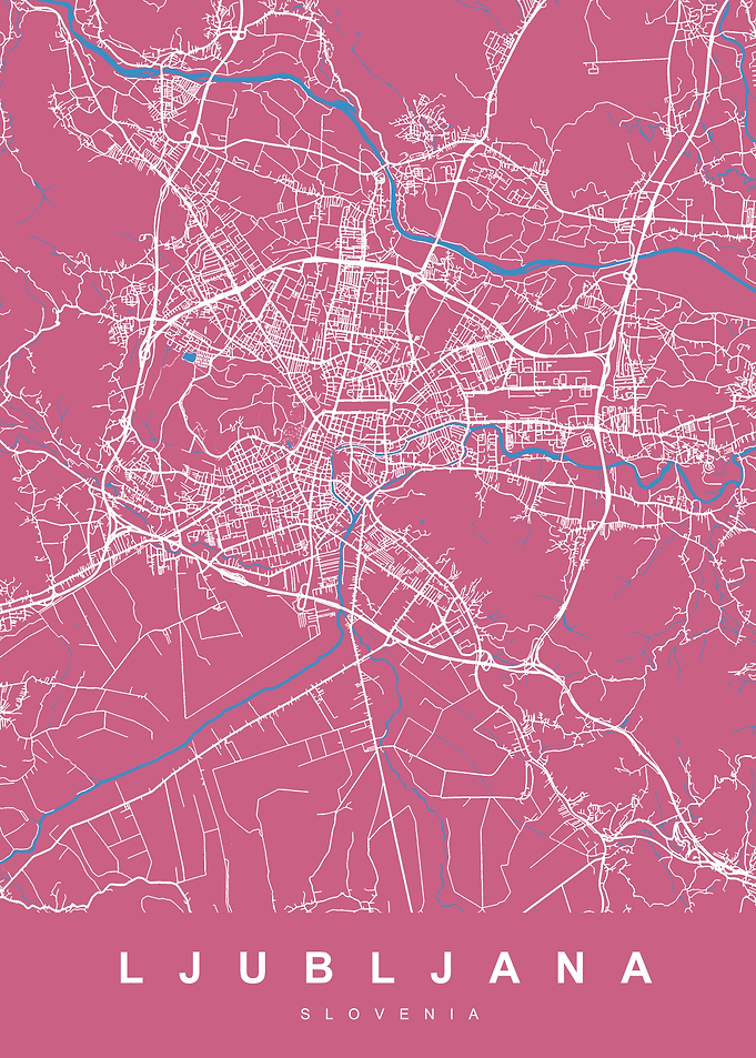 LJUBLJANA Map SLOVENIA