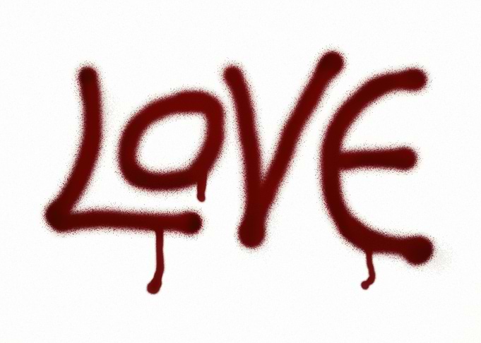 Spray simple text love dar