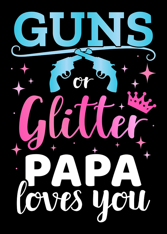 Gender reveal guns or glit