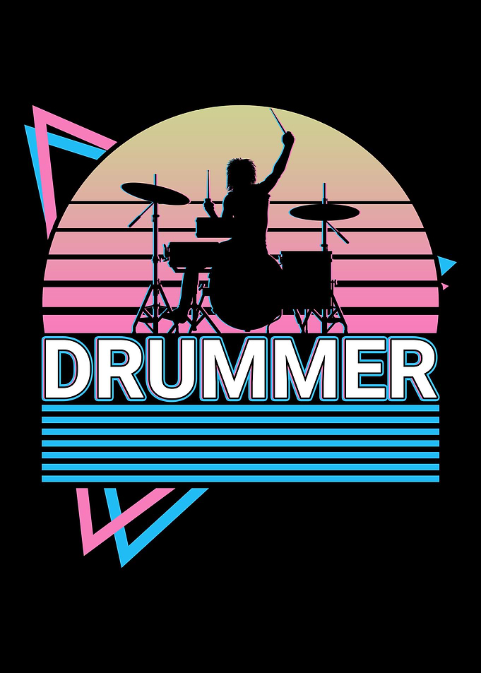 Drummer Drum Player Retro