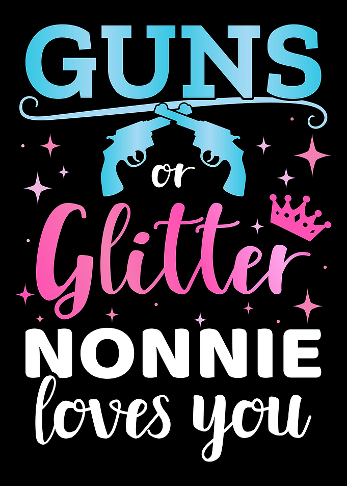 Gender reveal guns or glit