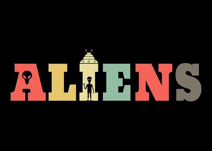 Retro Vintage Alien