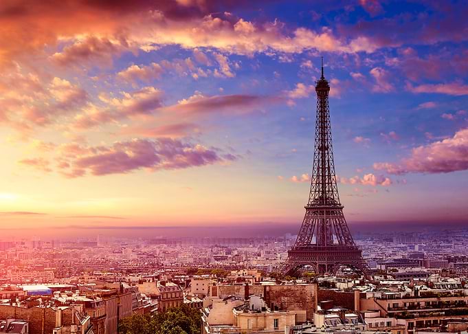 Paris eiffel tower and sky
