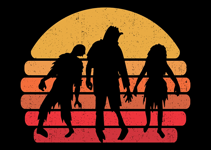 Retro Zombies Vintage