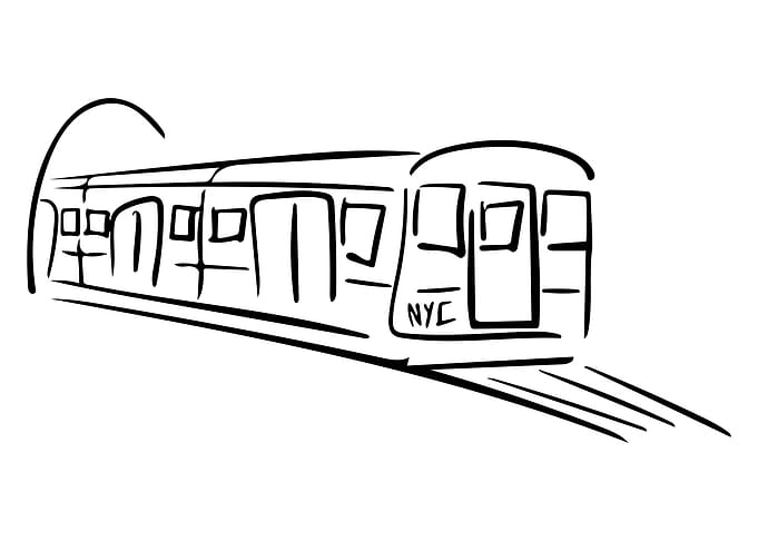Subway Line Art Minimal