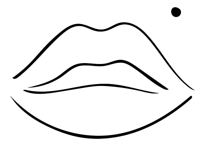 Mouth Line Art Minimal