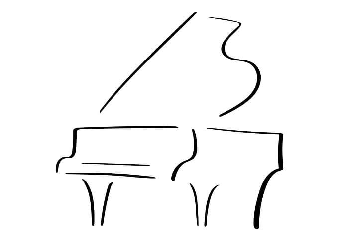 Piano Line Art Minimal