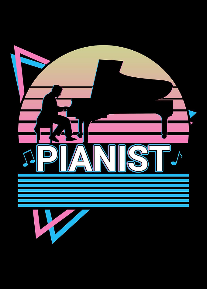 Pianist Piano Player Retro
