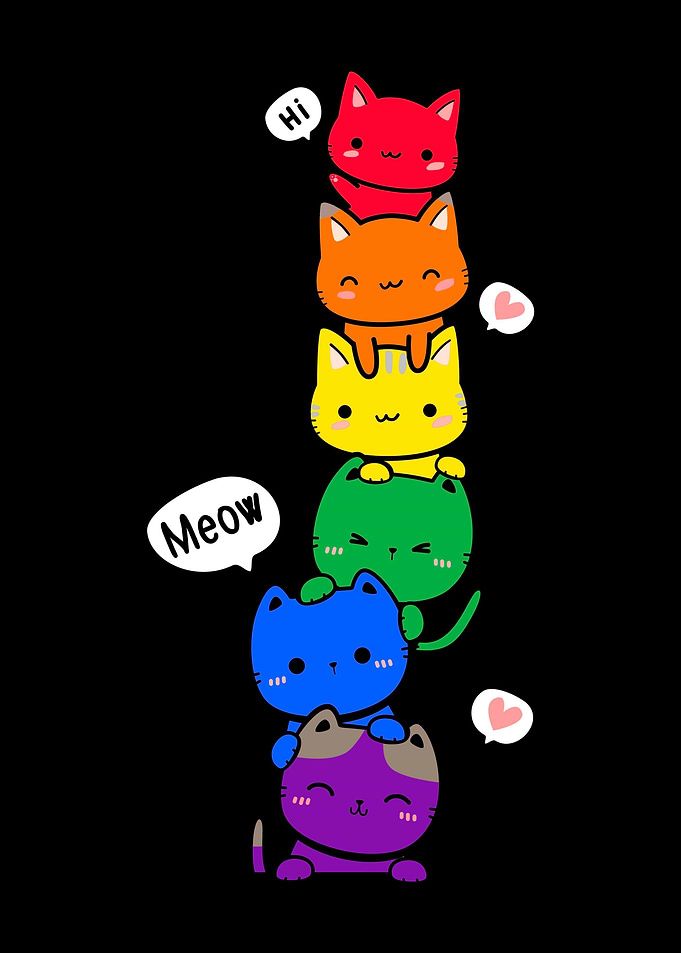 Colorful Cats Rainbow