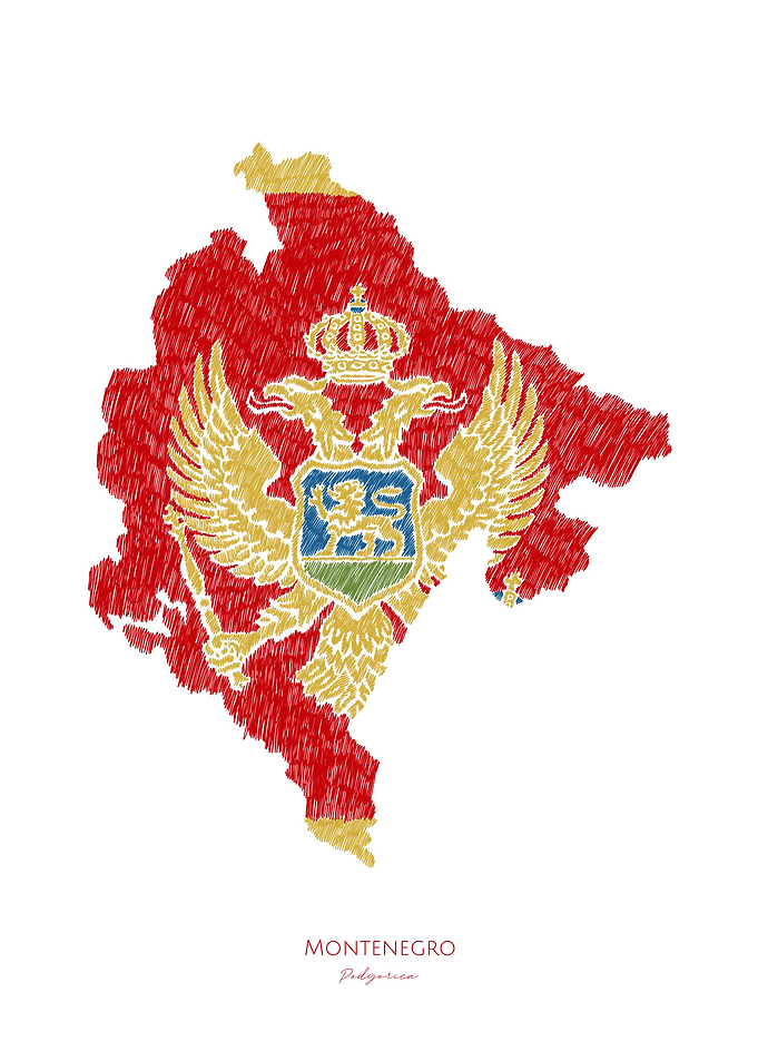 Montenegro Line Art