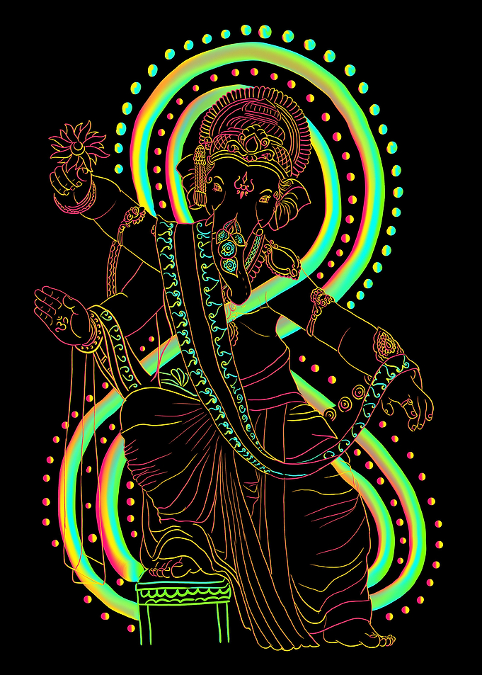 Neon Ganesha