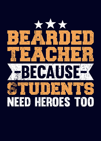 Bearded Teacher Students