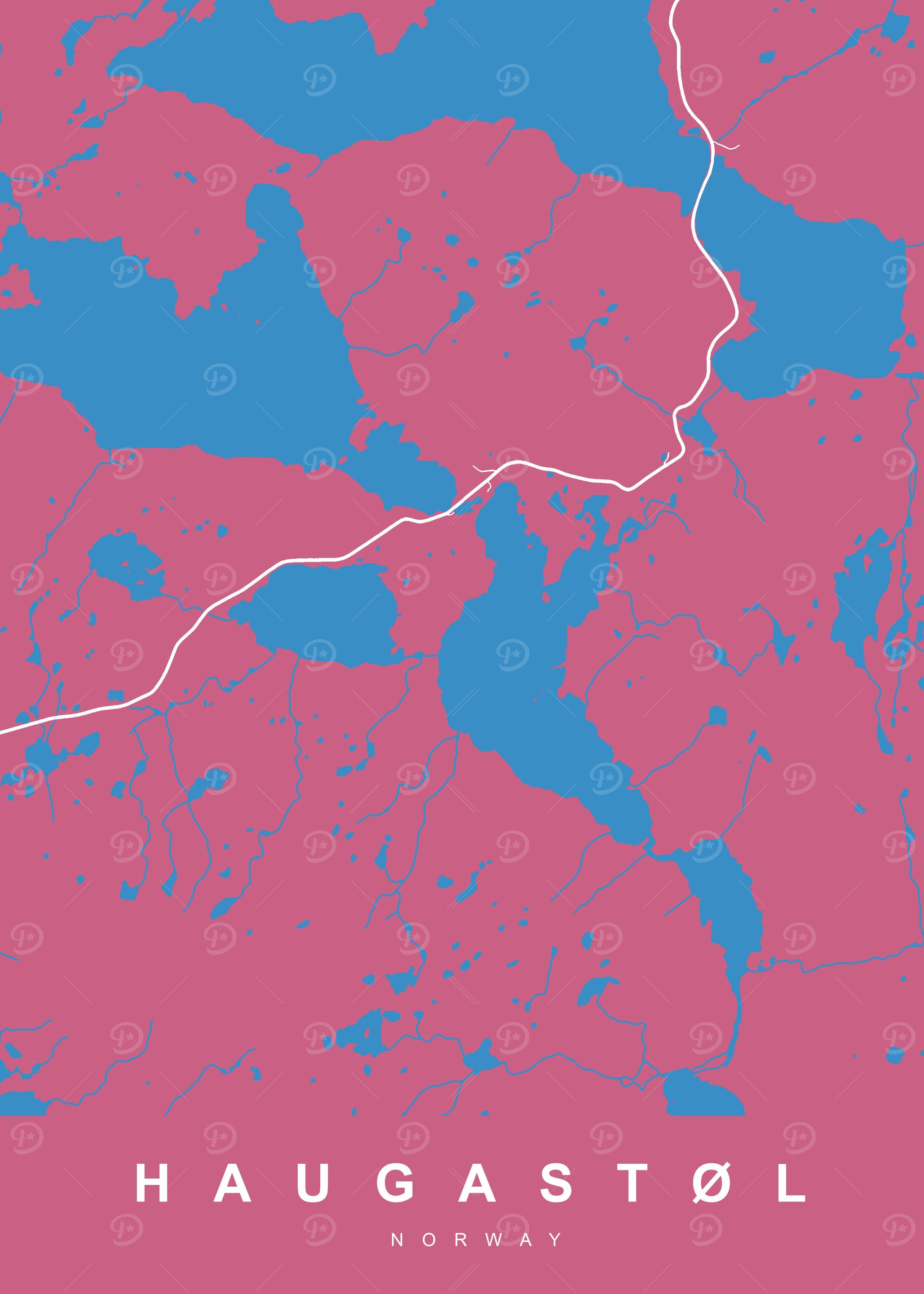 HAUGASTOL Map NORWAY