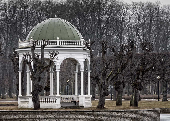 Gazebo On A Winter Day