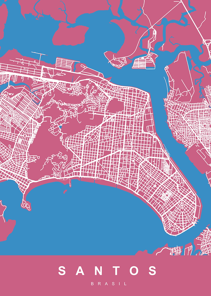 SANTOS Map BRASIL