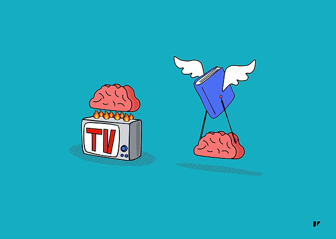 TV burns the brain books