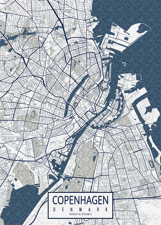Copenhagen Map Coastal